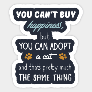 Cat Design | Adopt A Cat Sticker